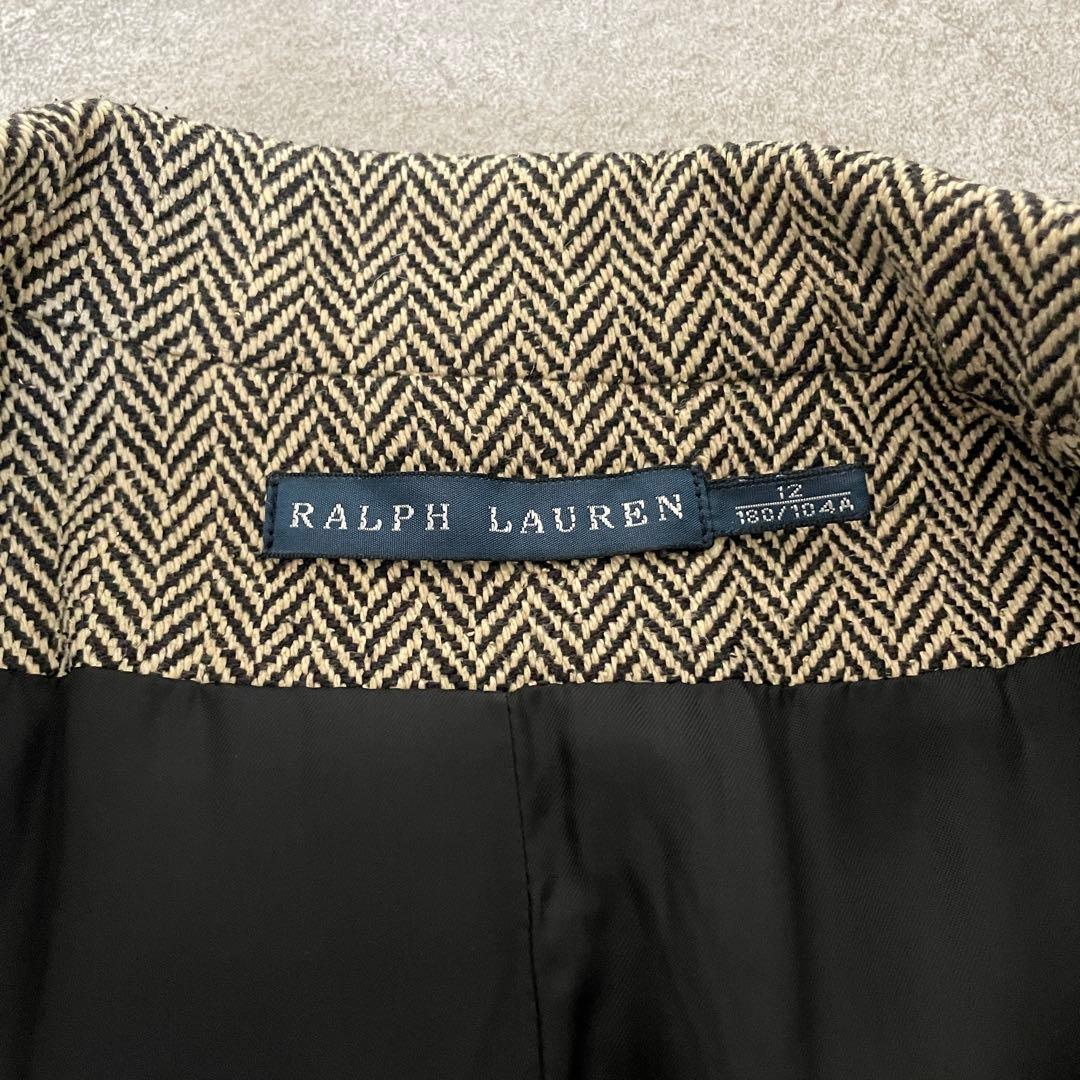 大きいサイズ★ラルフローレン　ヘリンボーン　テーラードジャケット　シルク　12