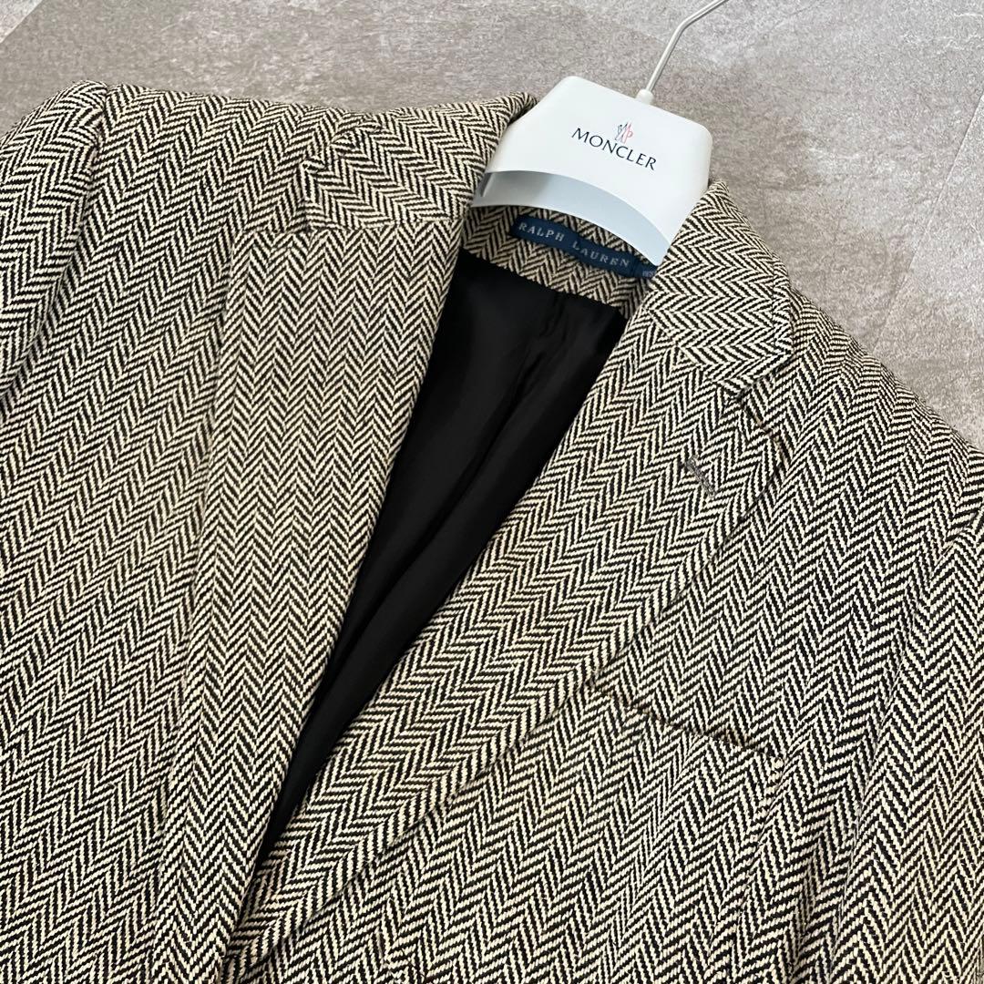 大きいサイズ★ラルフローレン　ヘリンボーン　テーラードジャケット　シルク　12