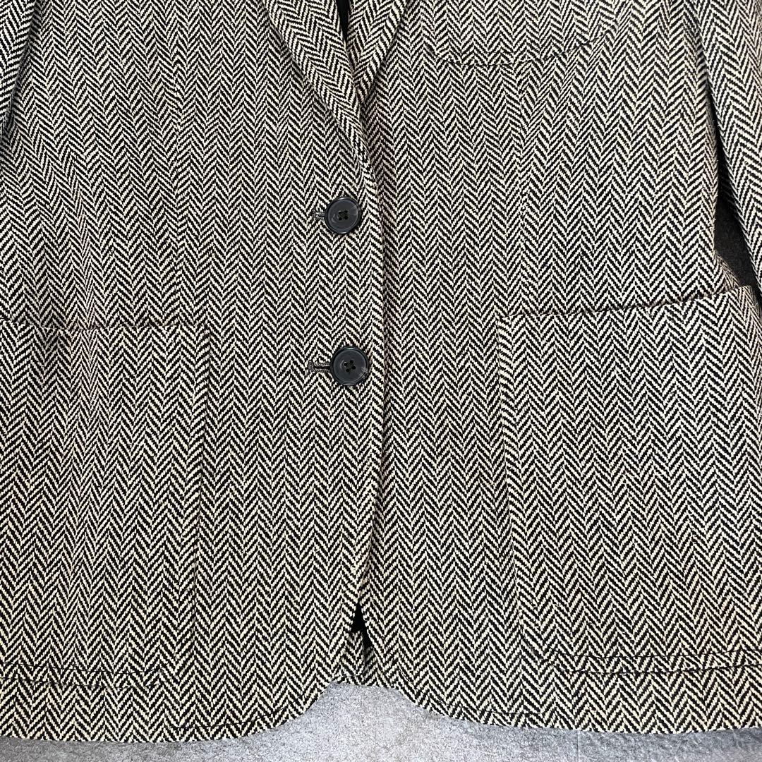 大きいサイズ★ラルフローレン　ヘリンボーン　テーラードジャケット　シルク　12