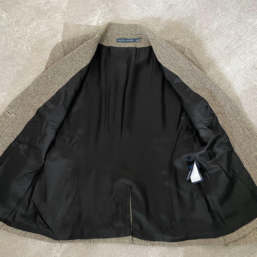 大きいサイズ★ラルフローレン　ヘリンボーン　テーラードジャケット　シルク　12