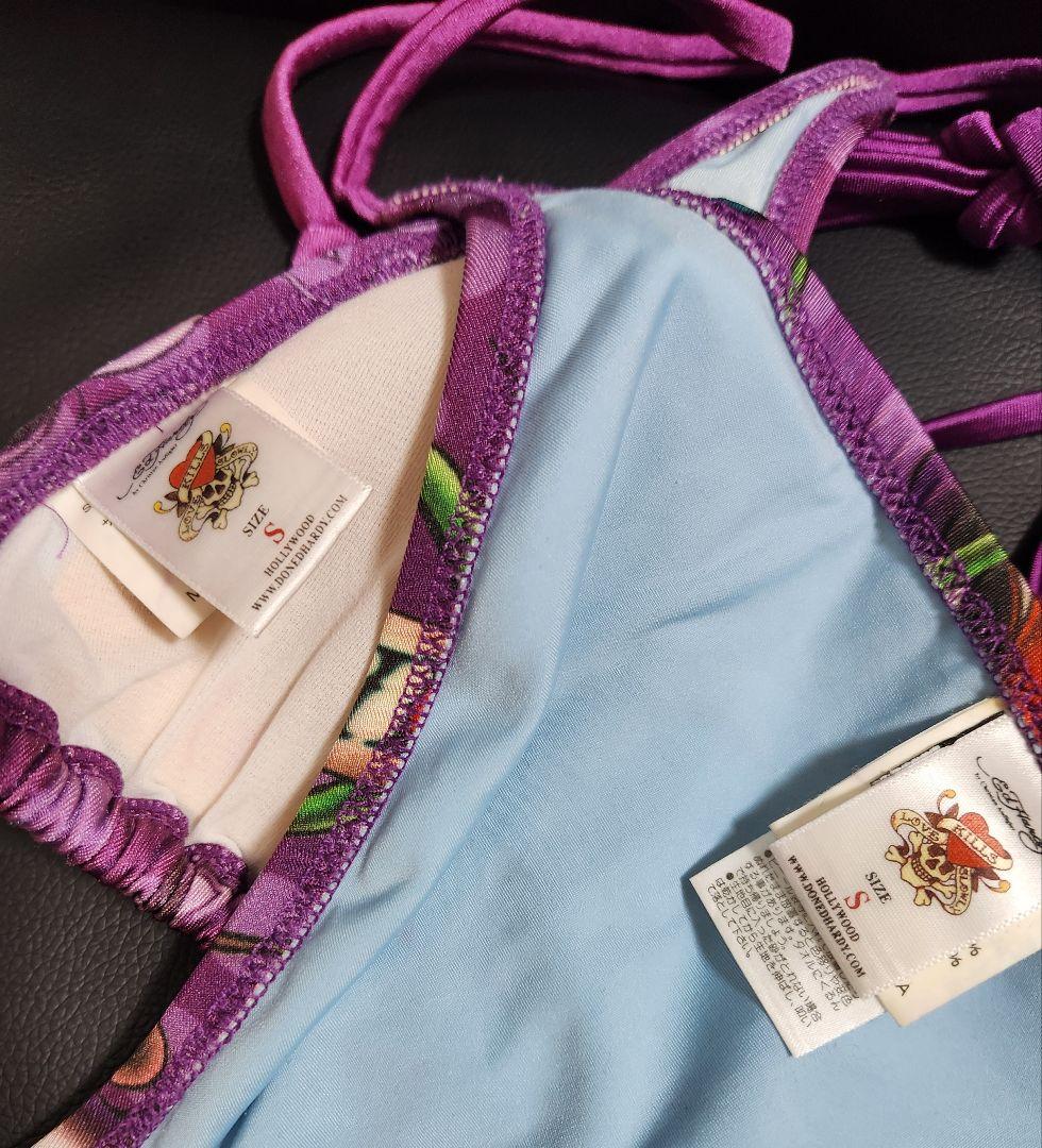 【激レア！】エドハーディースカルデザイン Y2K ギャル 三角ビキニ S