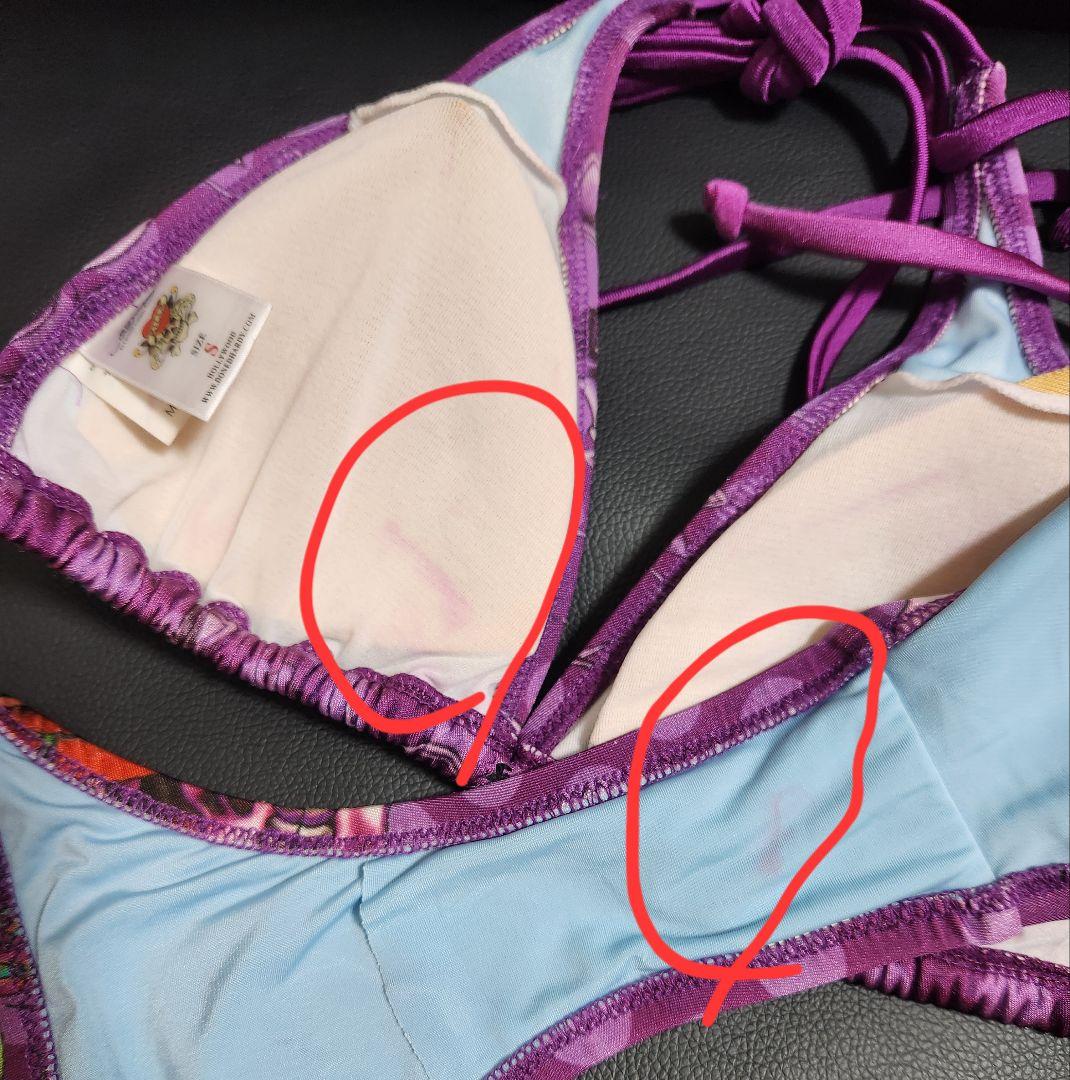 【激レア！】エドハーディースカルデザイン Y2K ギャル 三角ビキニ S