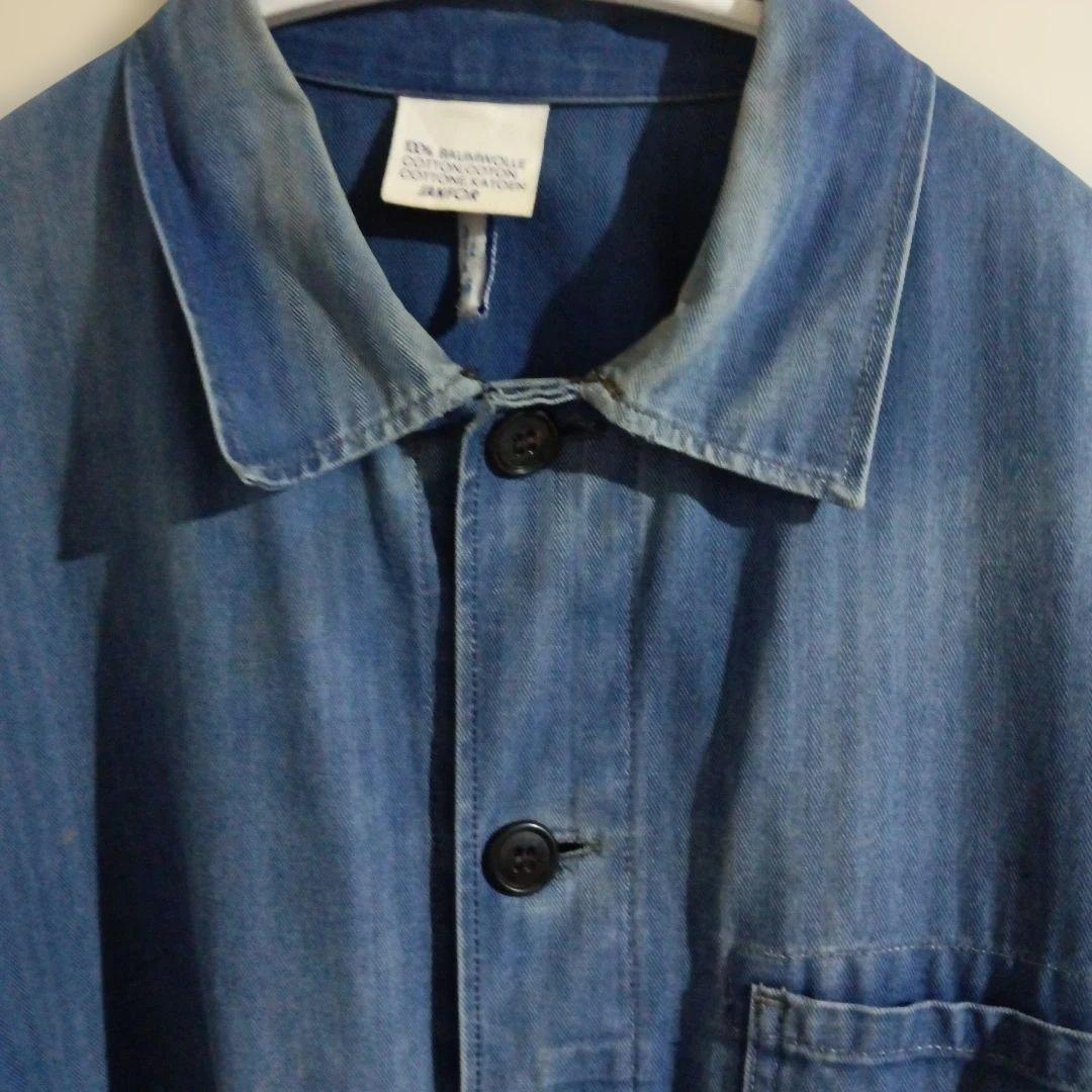 60s ビンテージ　カバーオール　ユーロ　ヨーロッパ　ヘリンボーン　フェード