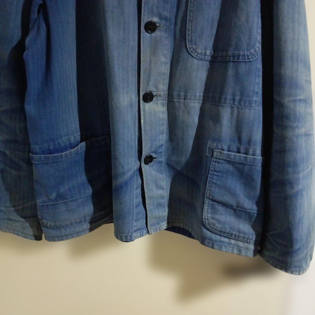 60s ビンテージ　カバーオール　ユーロ　ヨーロッパ　ヘリンボーン　フェード