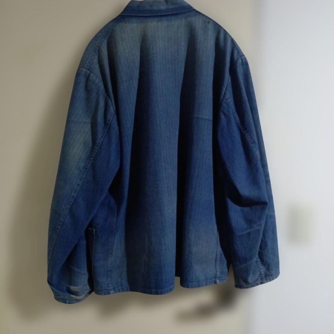 60s ビンテージ　カバーオール　ユーロ　ヨーロッパ　ヘリンボーン　フェード