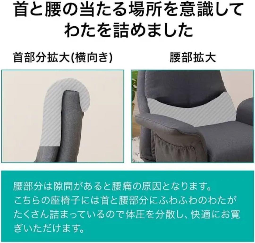 低反発ボリュームシート回転座椅子ポケットコイル リクライニング ローソファ