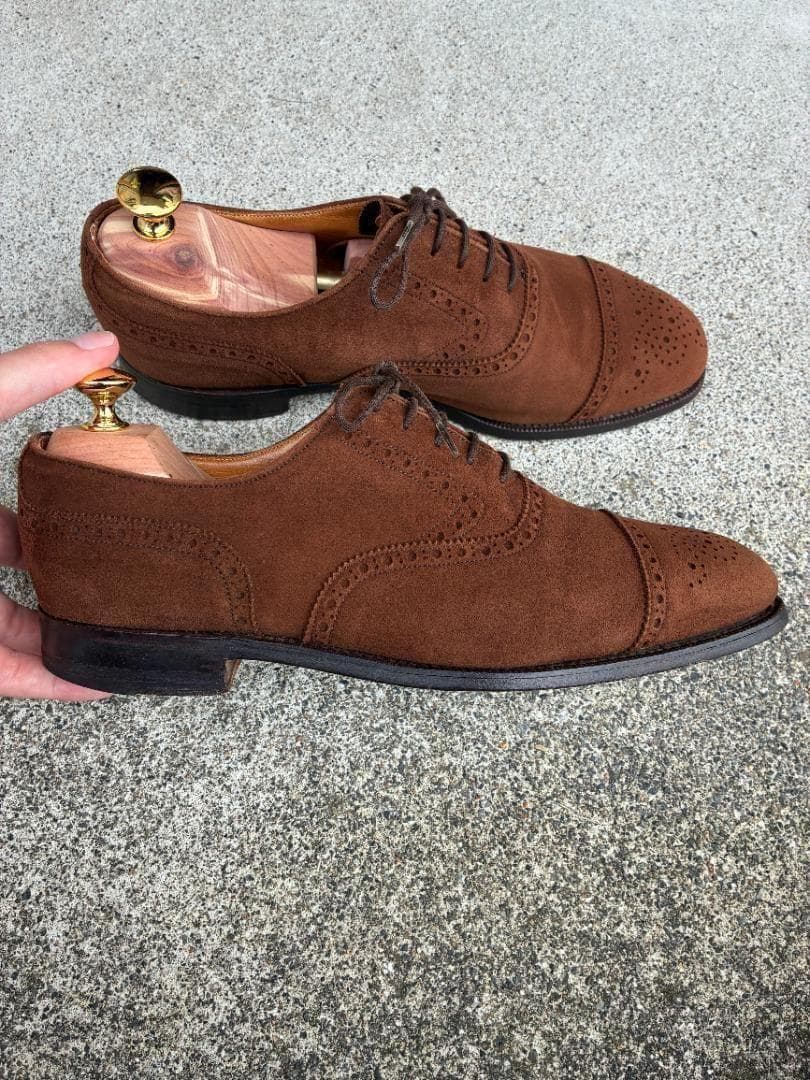 CHEANEY チーニー スエードセミブローグシューズ 7.5 BEAMS F