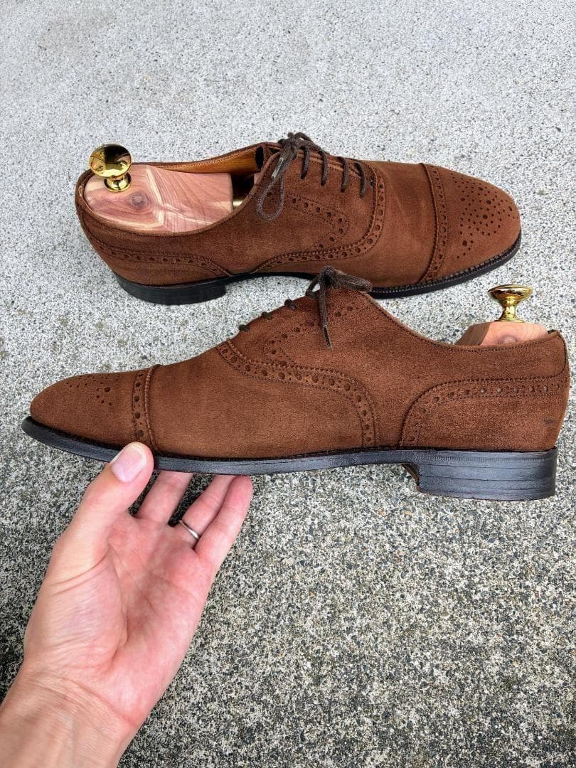 CHEANEY チーニー スエードセミブローグシューズ 7.5 BEAMS F
