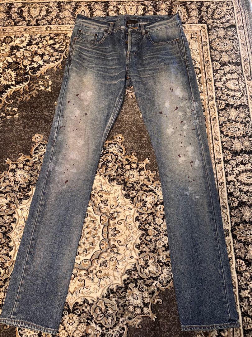 Saint Laurent エディ期paint splatter denim