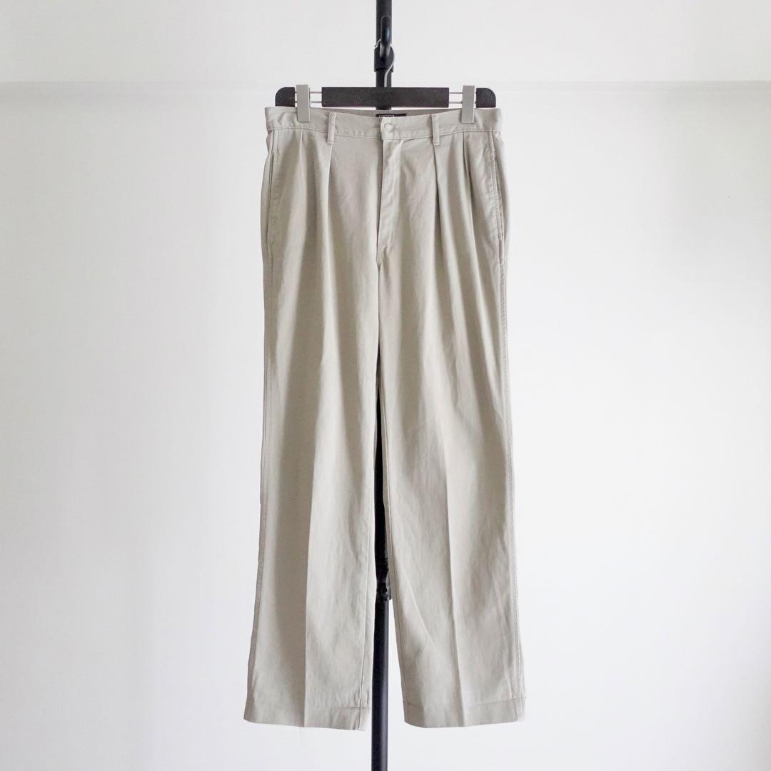 【USA製】Polo RalphLauren ポロチノ　2タックワイドチノパンツ