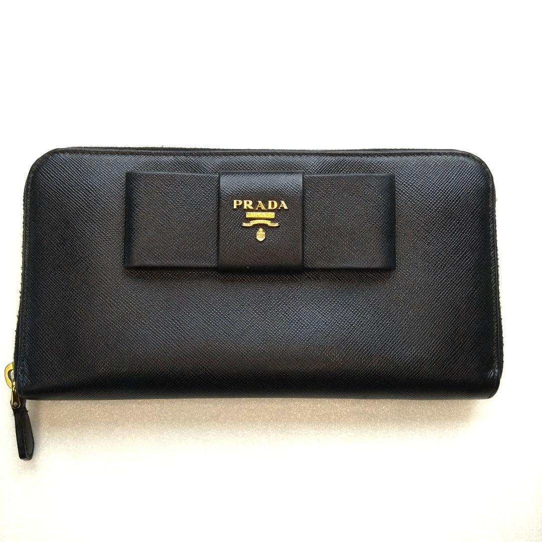 PRADA ブラック サフィアーノレザー 長財布