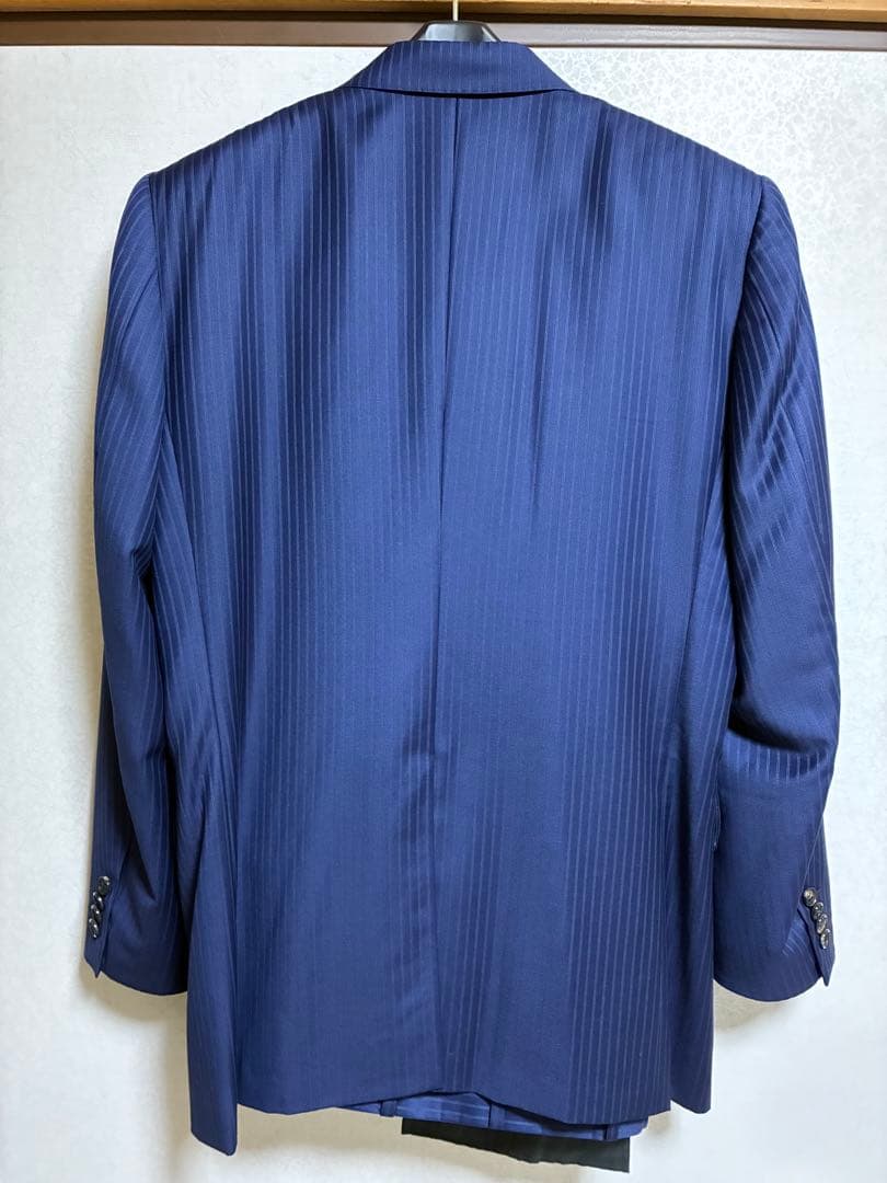 【極美品】Zegna トロフェオ ネイビーストライプスーツ