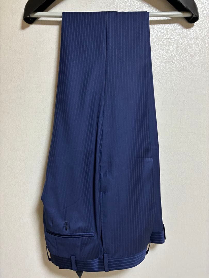 【極美品】Zegna トロフェオ ネイビーストライプスーツ