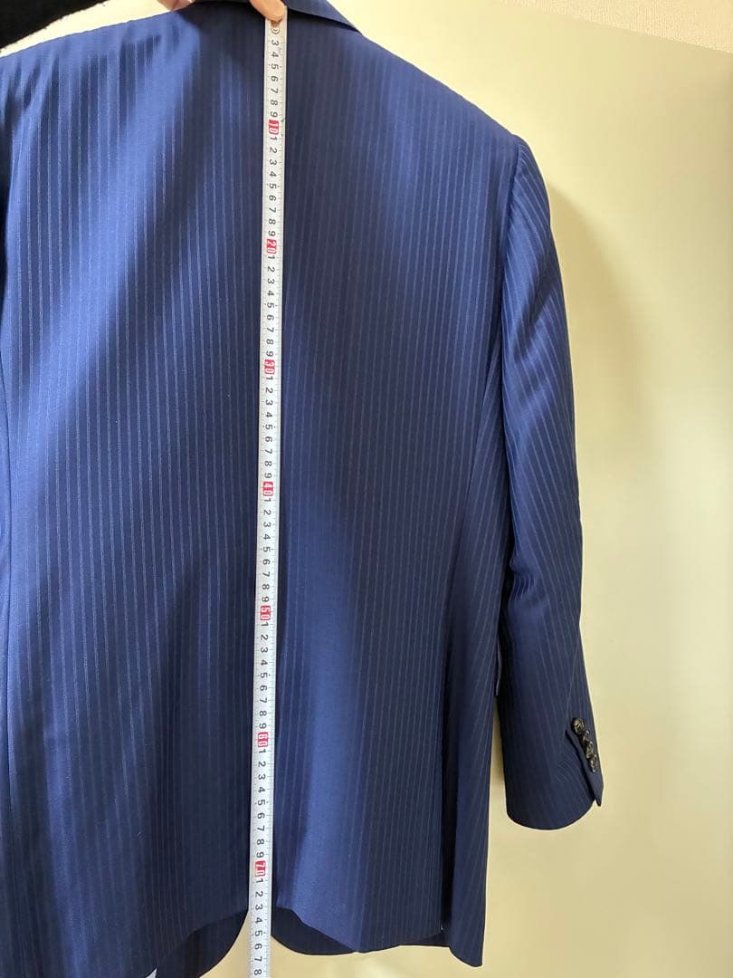 【極美品】Zegna トロフェオ ネイビーストライプスーツ