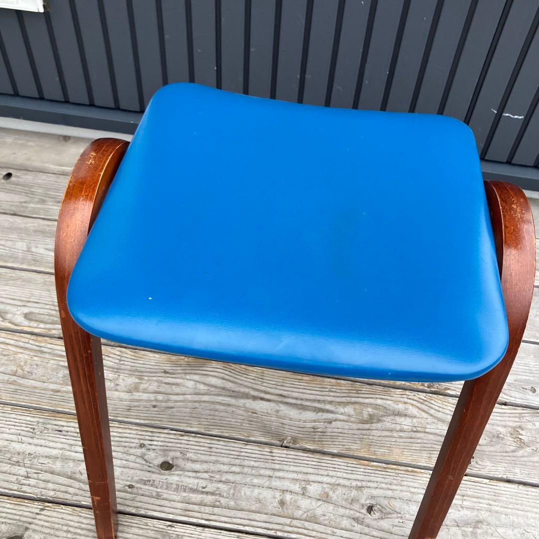 昭和レトロ 秋田木工 ミッドセンチュリー ベントウッドスツール 木製 古家具