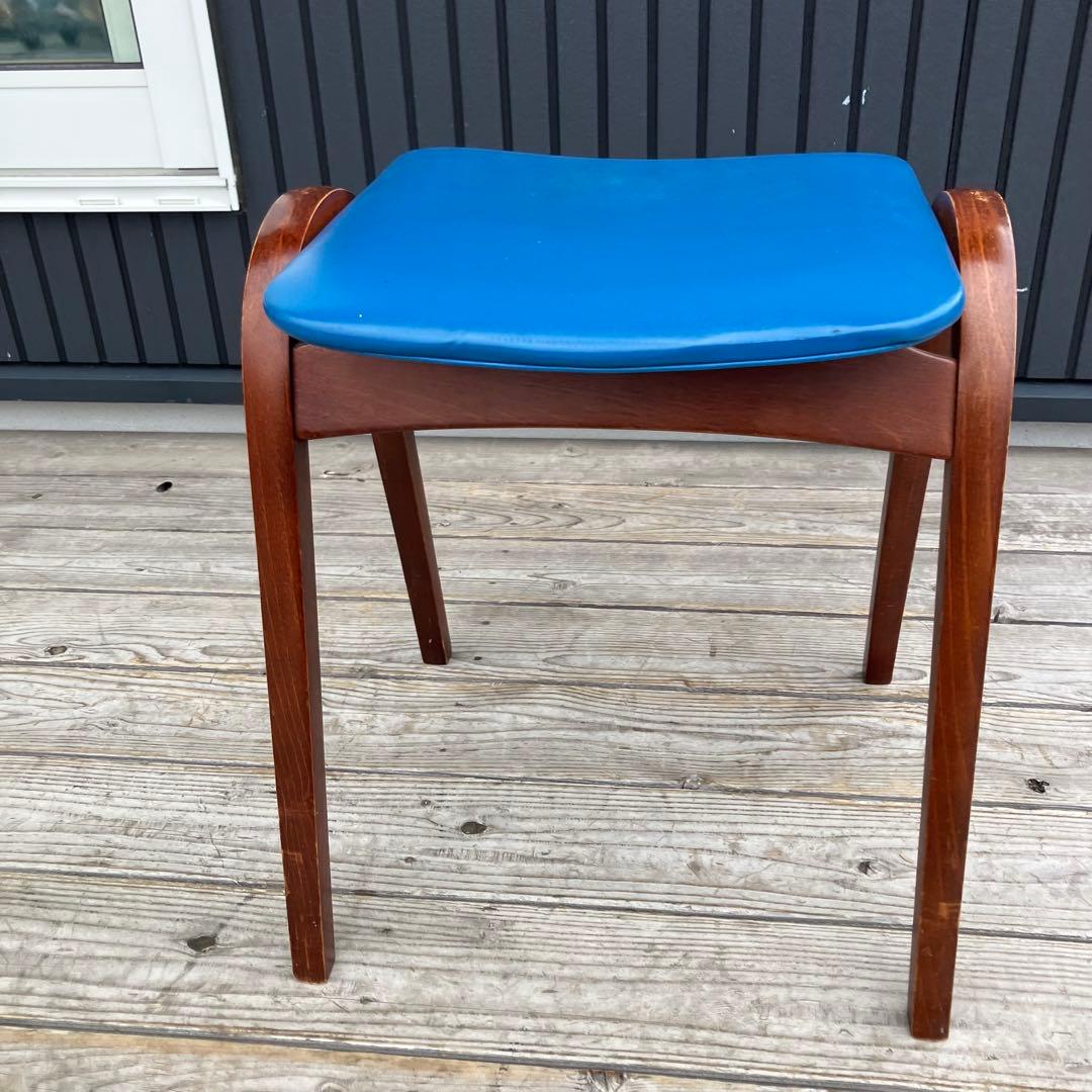 昭和レトロ 秋田木工 ミッドセンチュリー ベントウッドスツール 木製 古家具