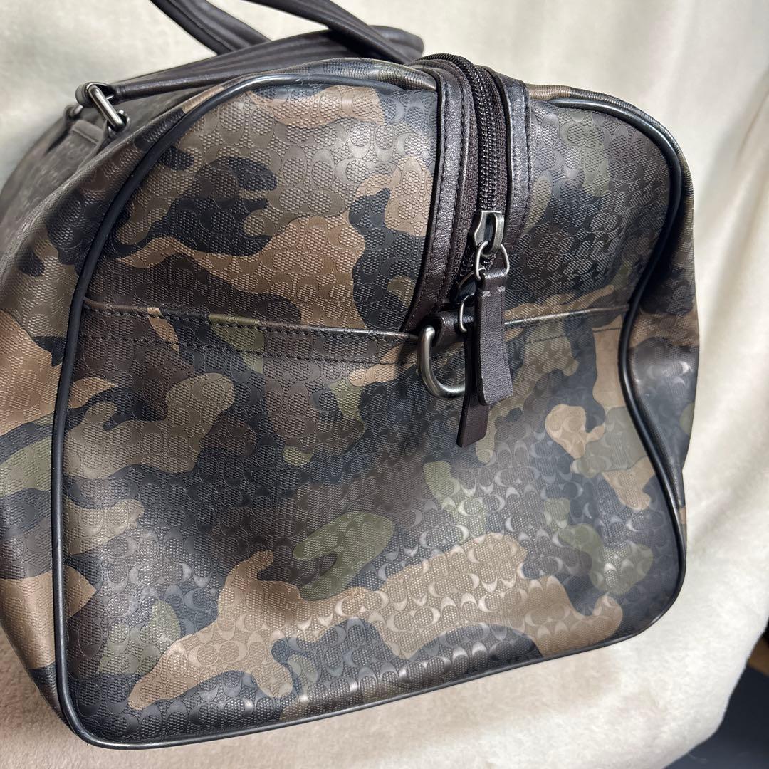 【希少】COACH コーチ 大容量 ボストン ショルダー紐　欠品　カモフラ 迷彩