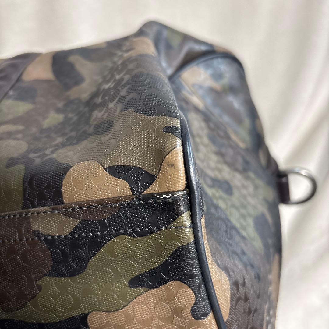 【希少】COACH コーチ 大容量 ボストン ショルダー紐　欠品　カモフラ 迷彩