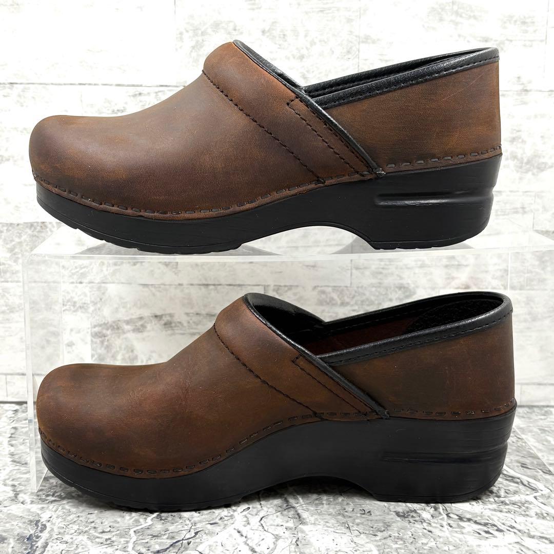 【美品】 ダンスコ プロフェッショナル サボ クロッグサンダル 36 ブラウン