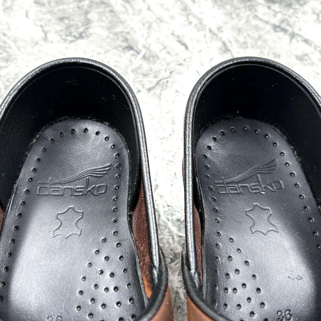 【美品】 ダンスコ プロフェッショナル サボ クロッグサンダル 36 ブラウン