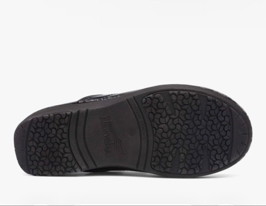 ダンスコ　36 ブラックサボサンダル TPUヒールカウンター