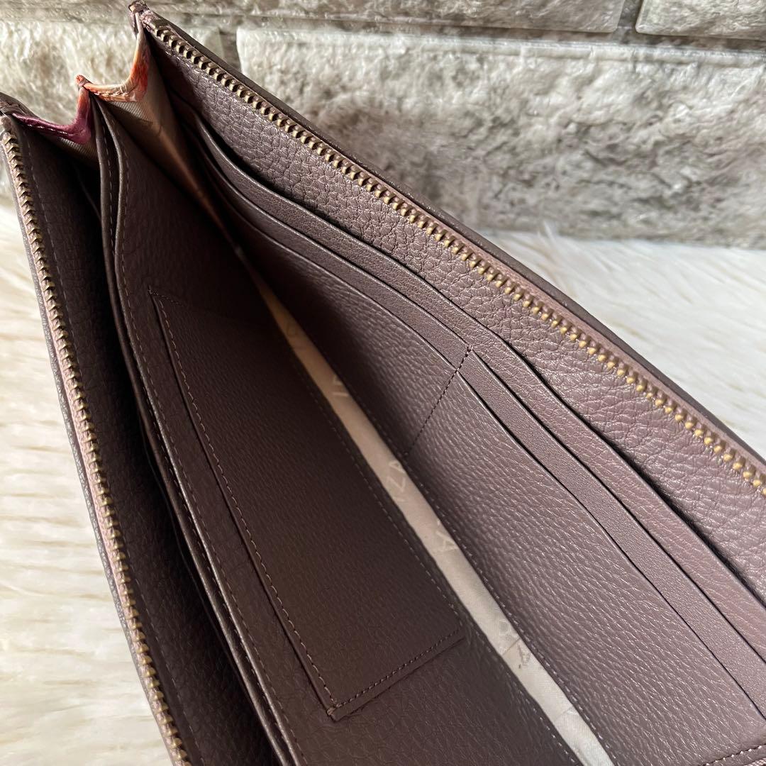 【新品未使用】イビサ　花柄　L字ファスナー　スリムウォレット　長財布