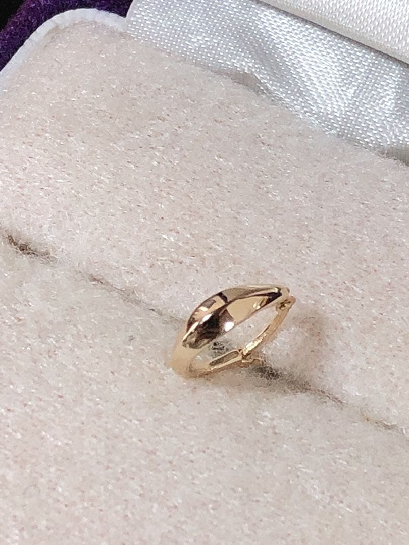 ete エテ K18×K10 フープ ピアス(片耳用)