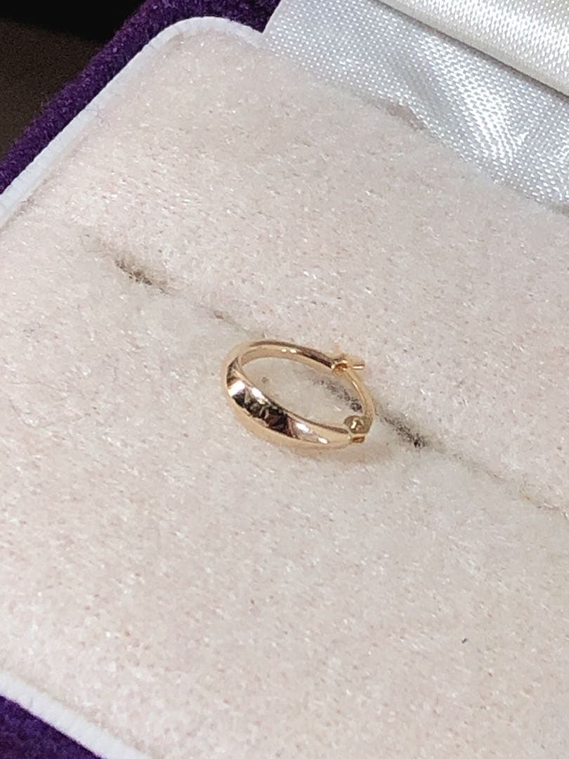 ete エテ K18×K10 フープ ピアス(片耳用)