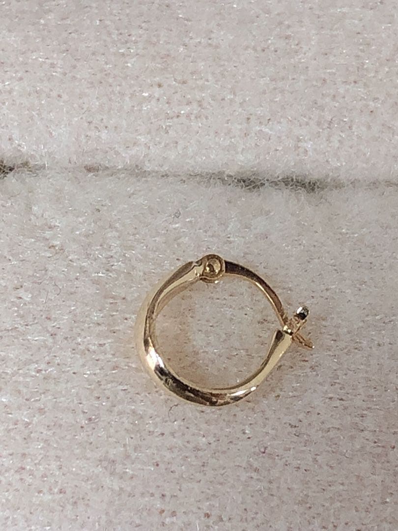 ete エテ K18×K10 フープ ピアス(片耳用)