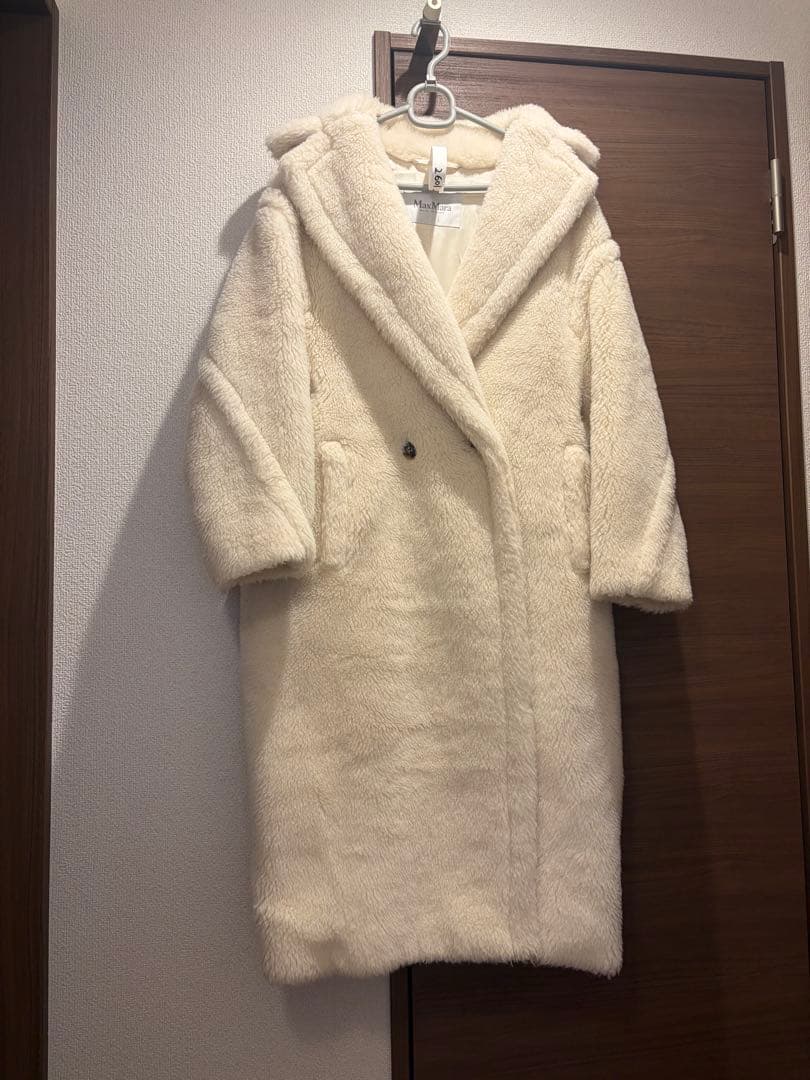 美品　MaxMara テディベアコート ホワイト 白