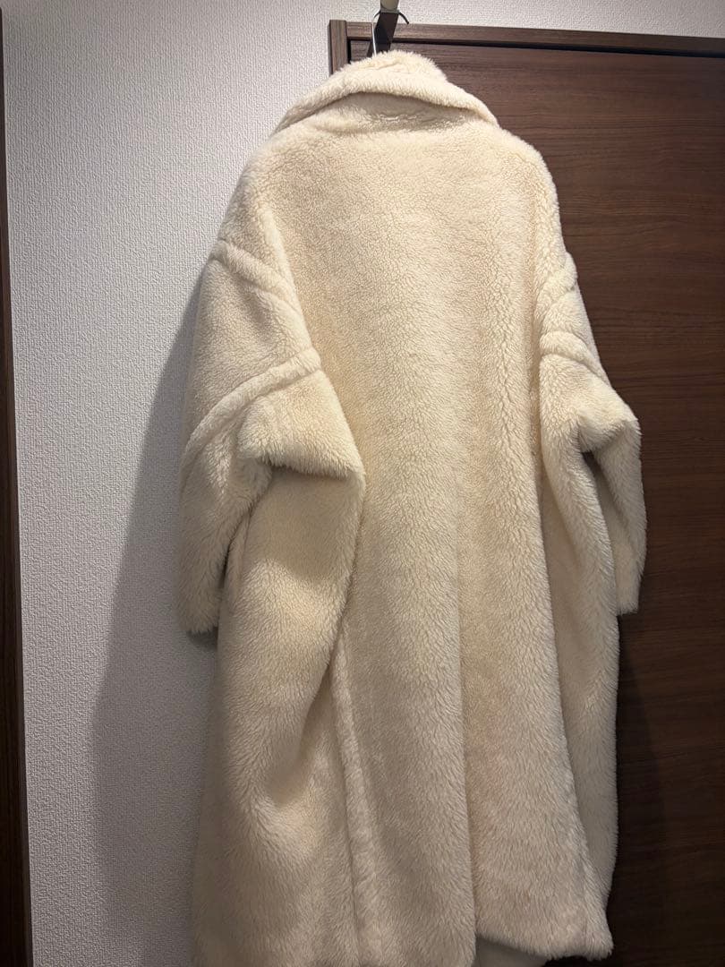 美品　MaxMara テディベアコート ホワイト 白