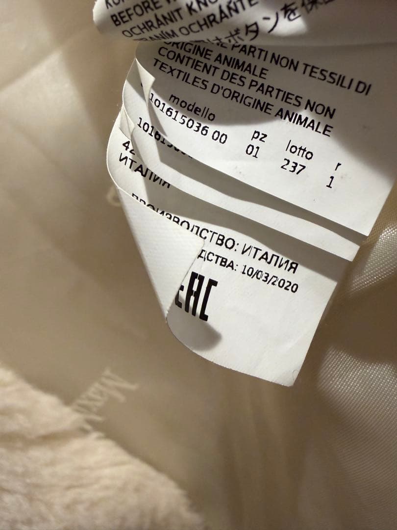 美品　MaxMara テディベアコート ホワイト 白