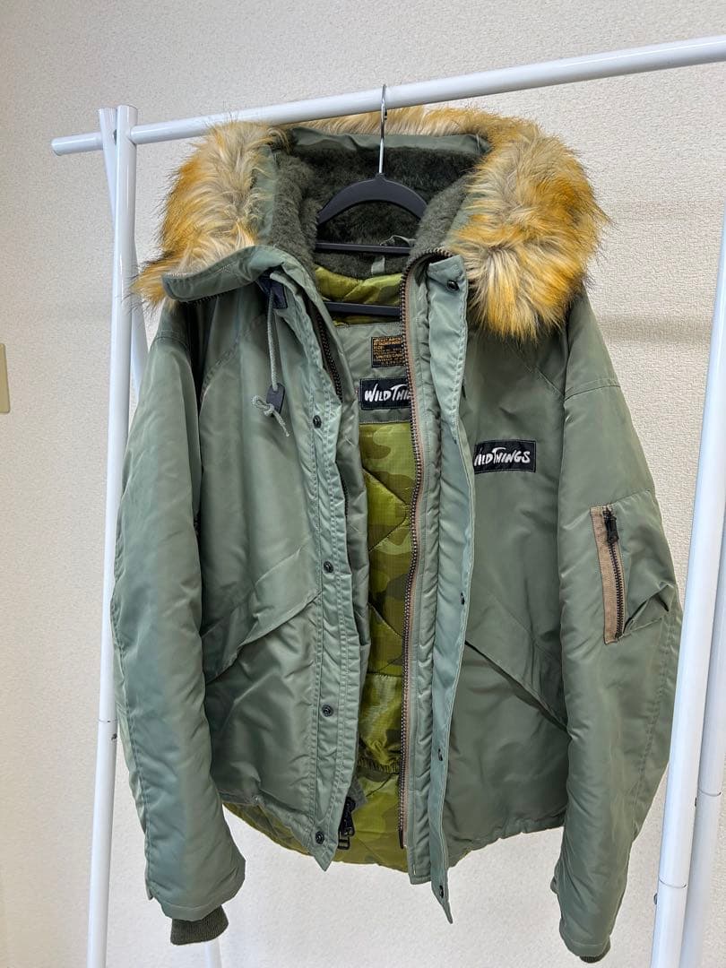 極美品 WILDTHINGS UNITEDCARR N-3B セージグリーン М