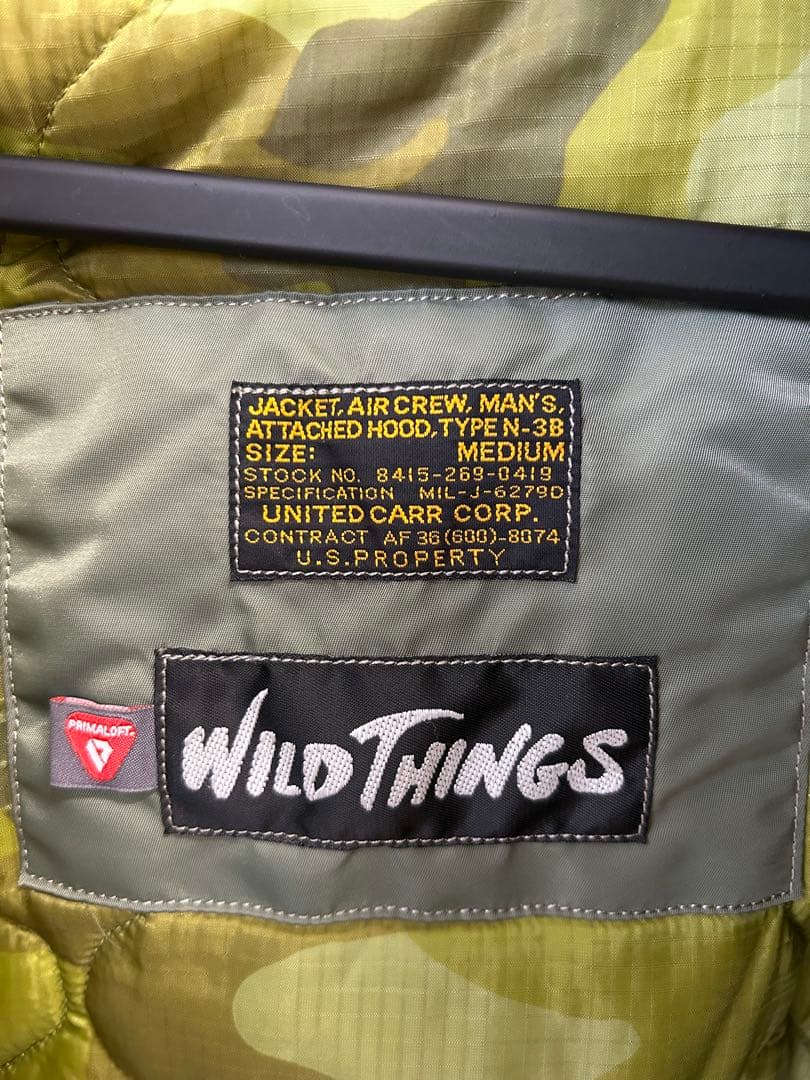 極美品 WILDTHINGS UNITEDCARR N-3B セージグリーン М