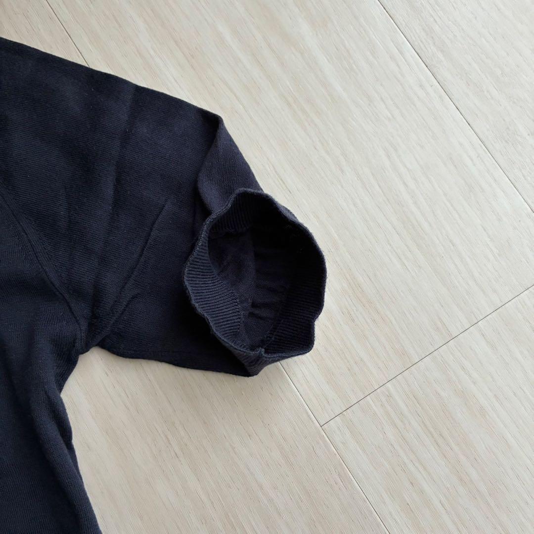 未使用タグ付　ジョンスメドレー　半袖ポロシャツ　ネイビー　ジェイバード　刺繍ロゴ