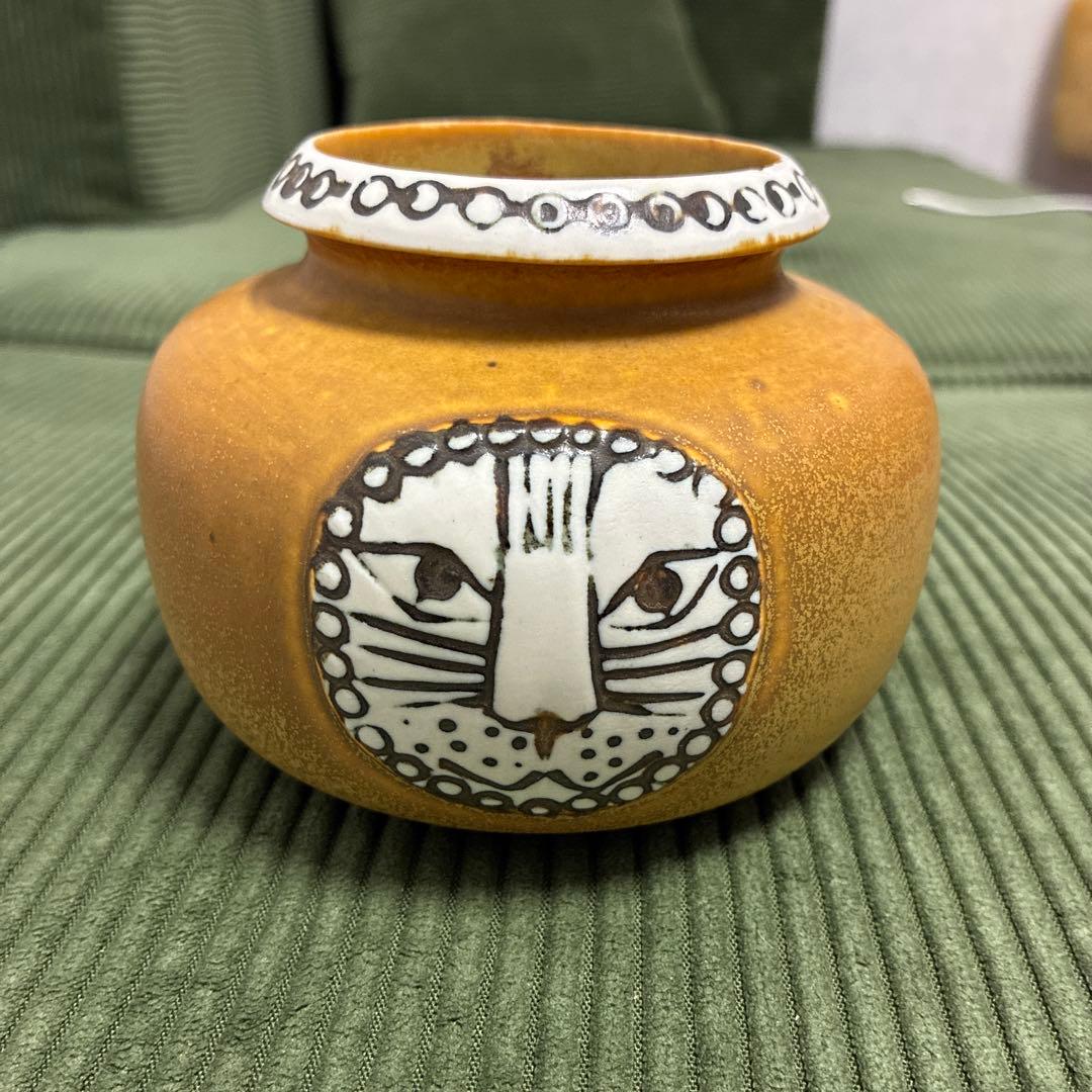 リサラーソン　猫　グスタフスベリ　花瓶　フラワーベース　工芸品　scope 置物