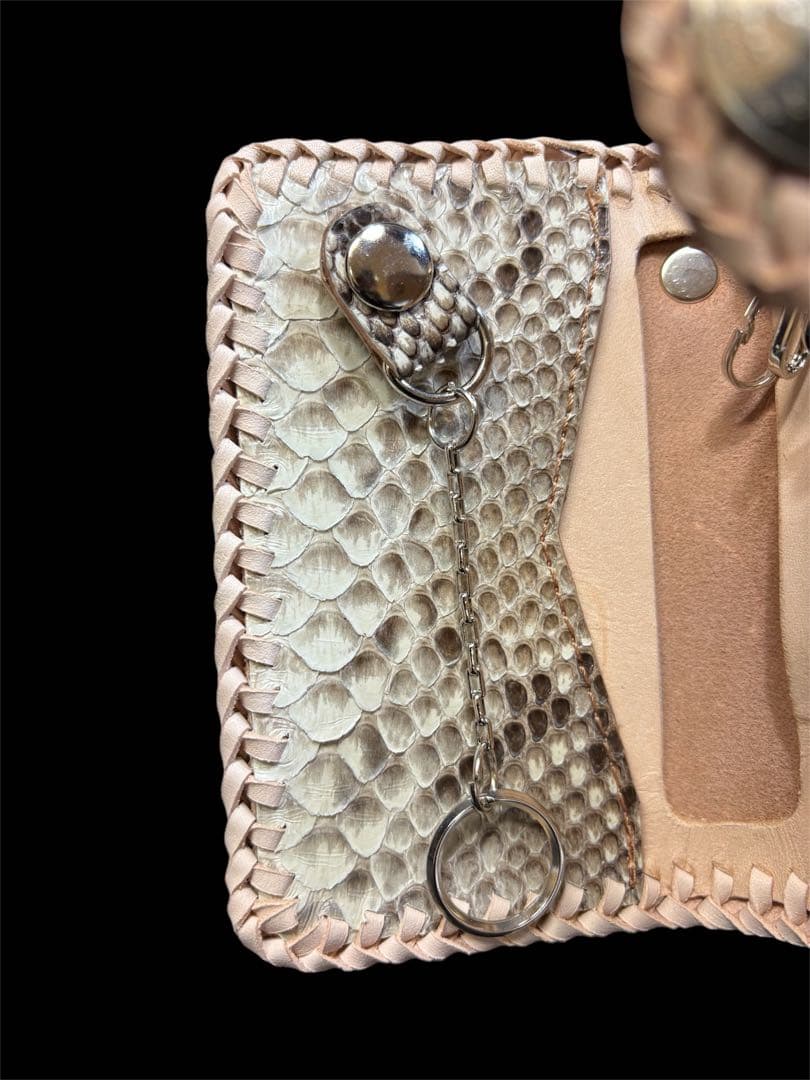 本革パイソンキーケース