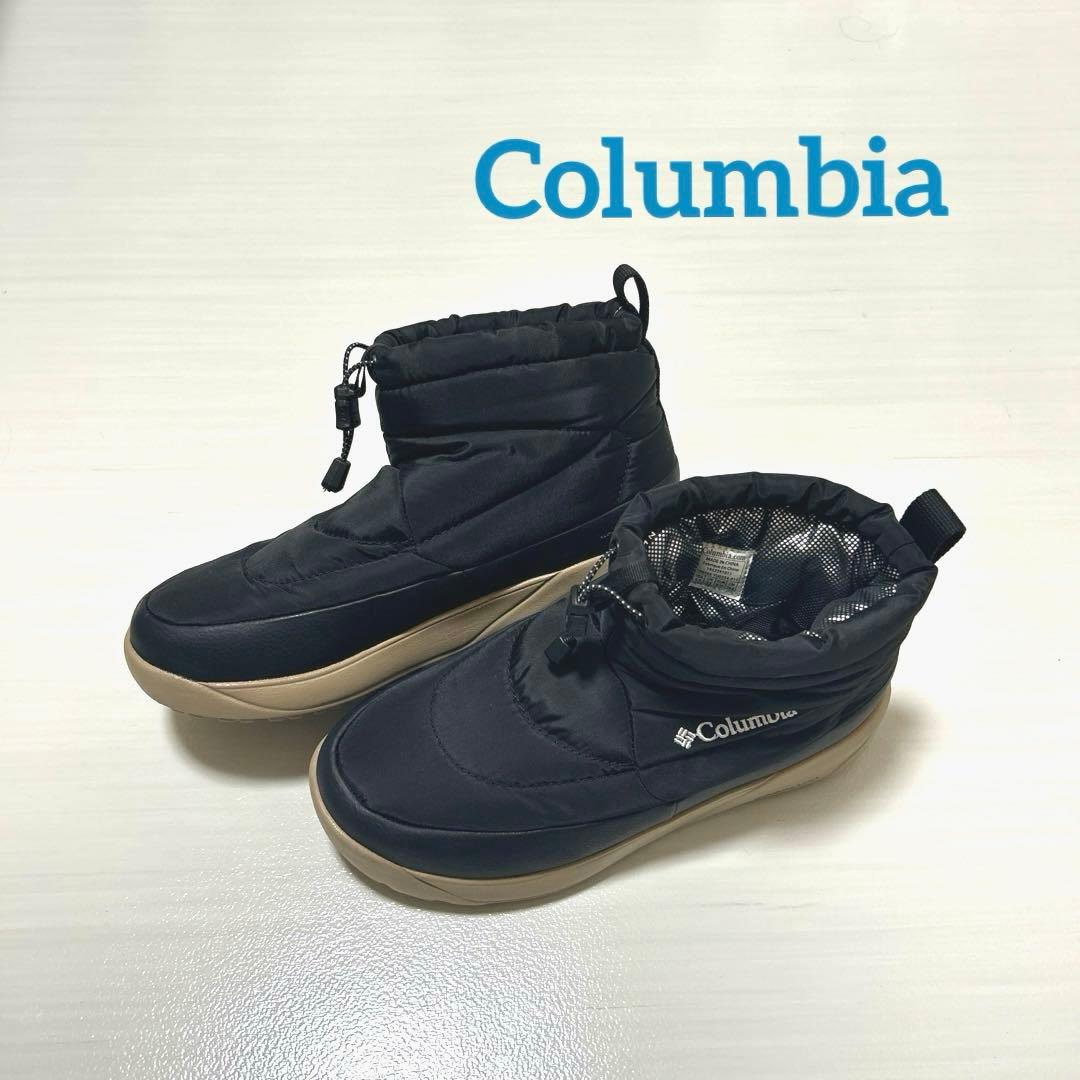 【美品】コロンビア スノーブーツ　ウォータープルーフ　オムニヒート　ブラック