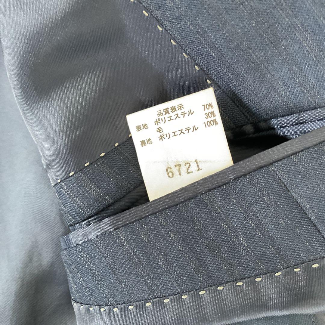 美品⭐︎Y4 タカキューTAKAQ ★スーツ 青 ストライプ ⭐︎ブルー 秋冬用