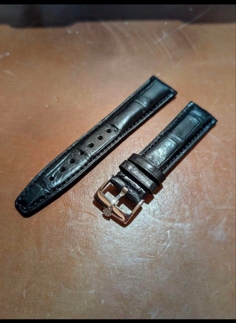 新品 20mm 本クロコダイル 社外交換 修理 時計ベルト