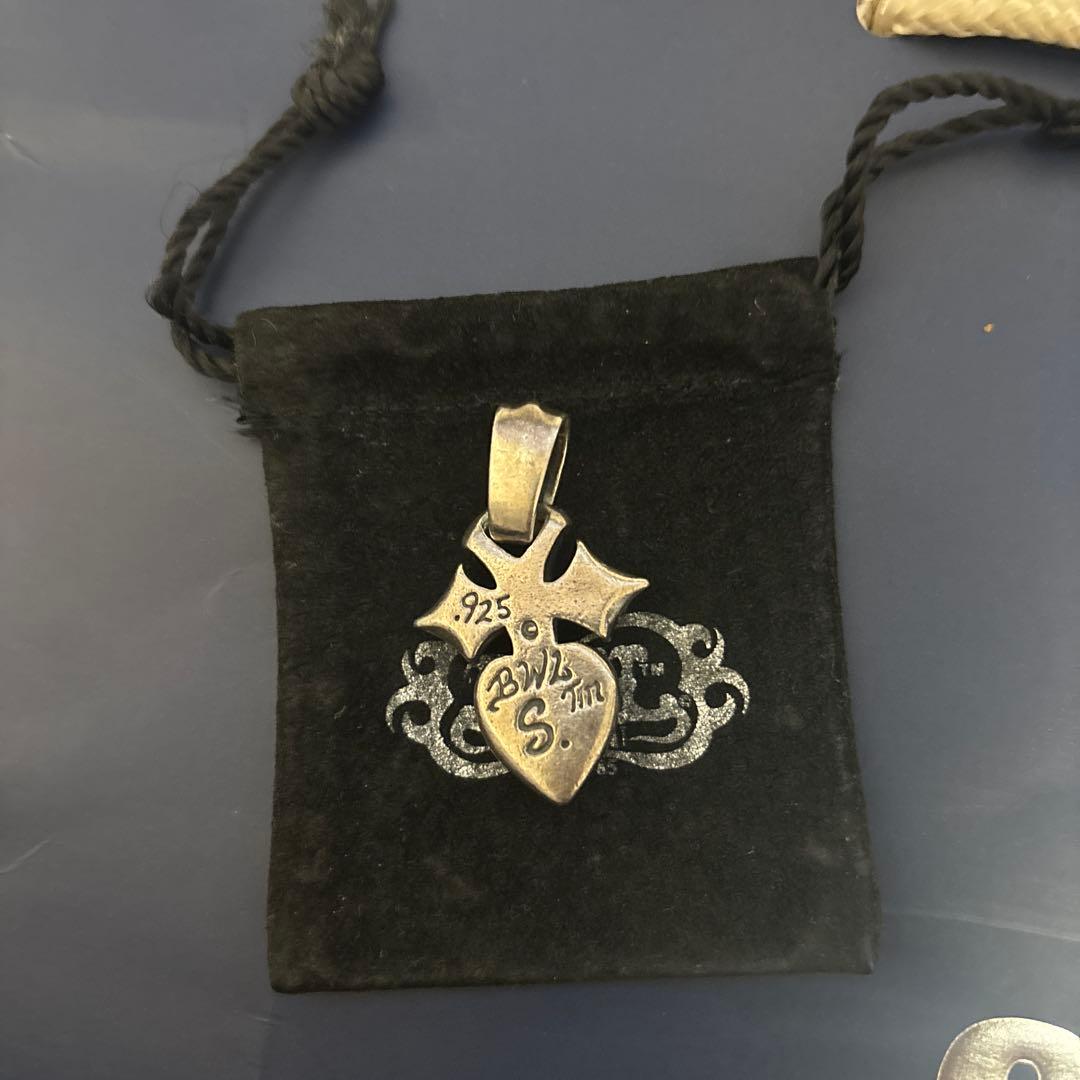 925シルバー ハート クロス ペンダント