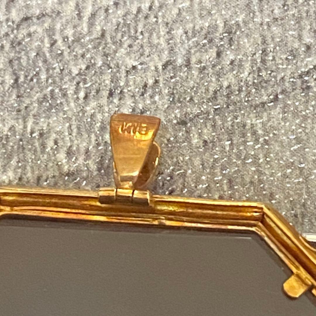 カメオペンダントトップブローチk18pt900メノウ兼用メノウシェル