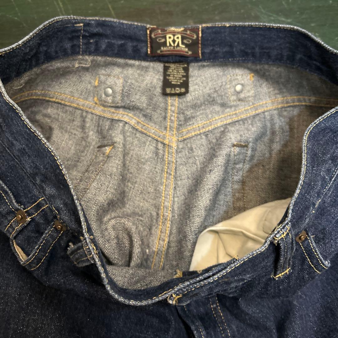 90s USA製 RRL シンチバック　デニムパンツ