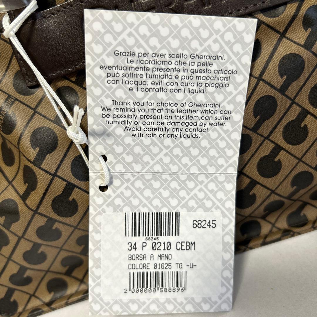 新品未使用　GHERARDINIゲラルディーニ ミニハンドバッグ　ブラウン