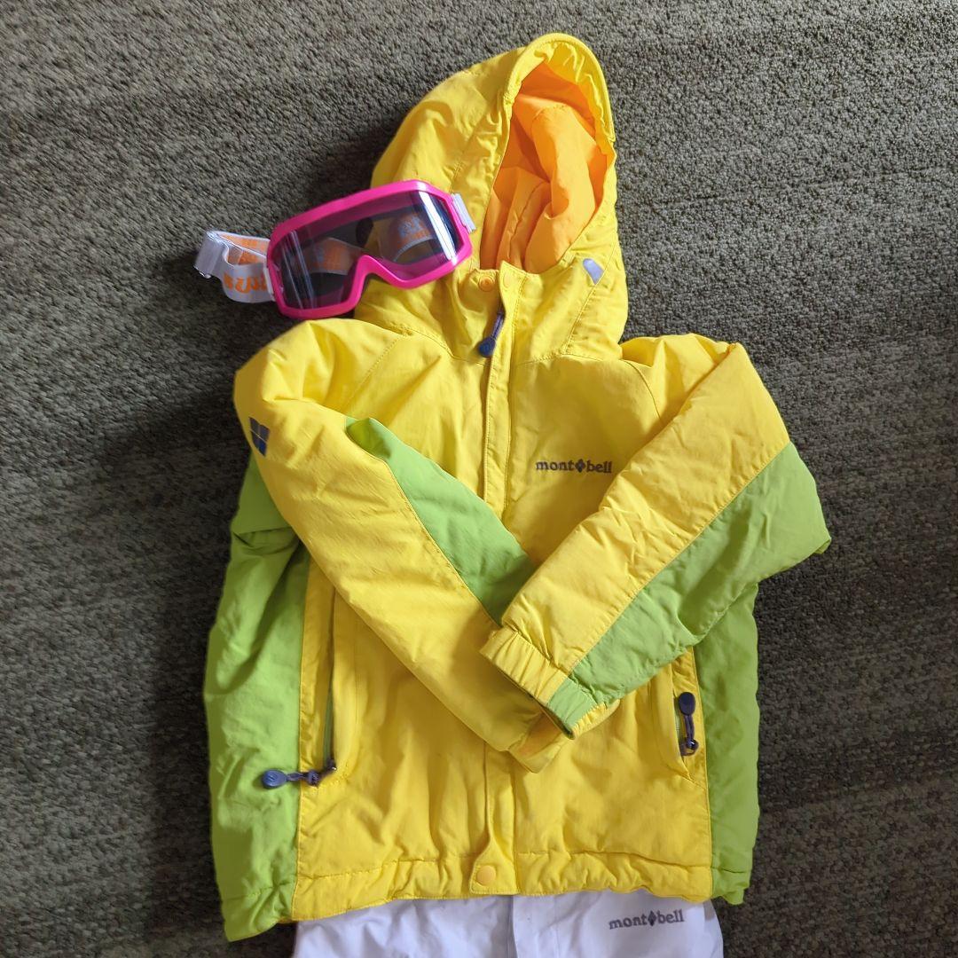 mont-bell 子ども用スキーウェアセット SWANSゴーグル付き