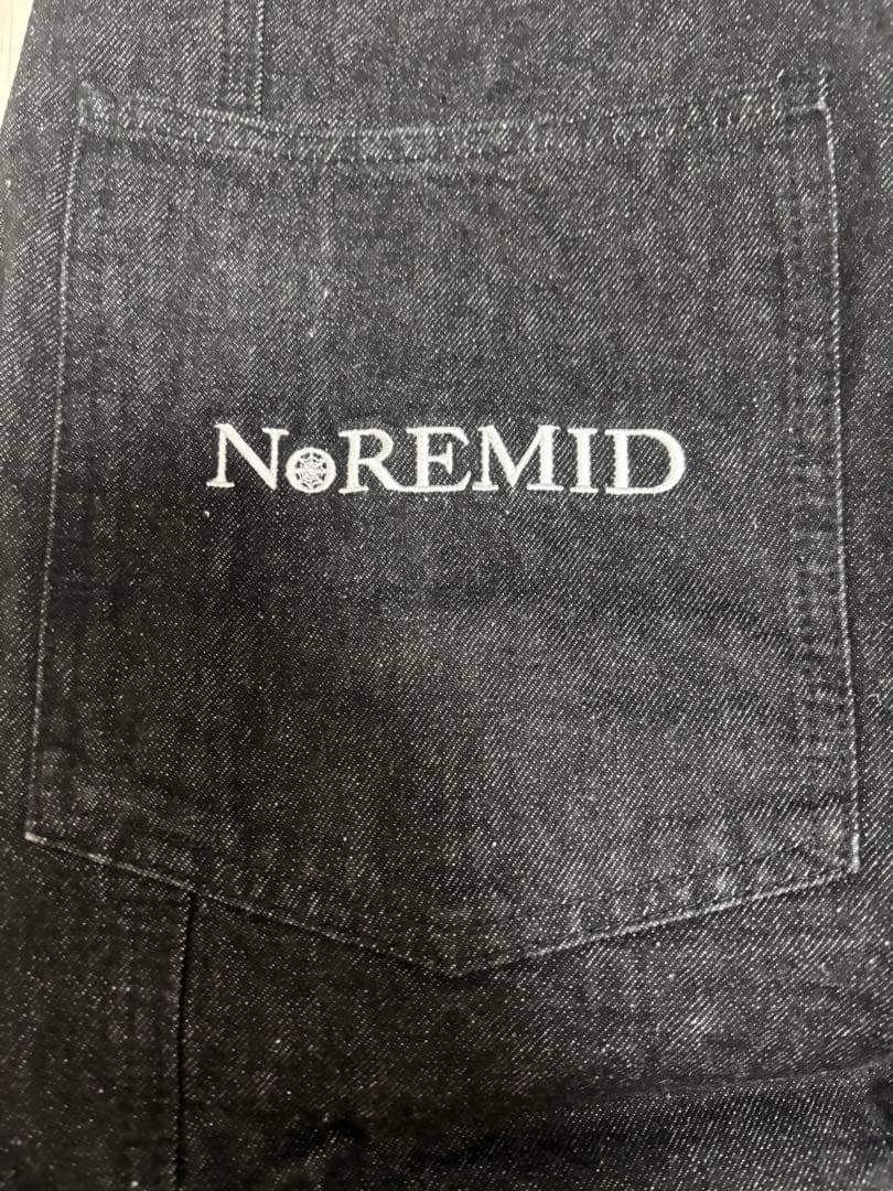 NoREMID ブラックリジットデニムパンツ　ノーリミッド