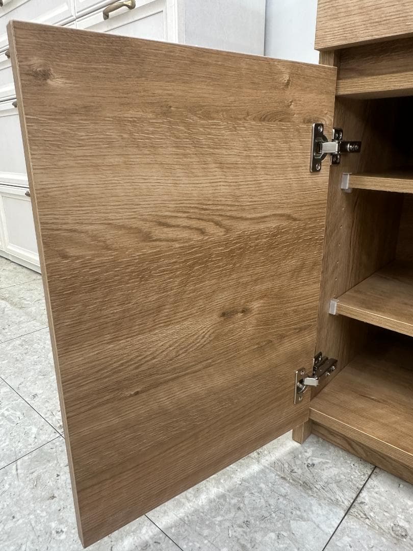 LOWYA　キッチンローボード　ブラウン