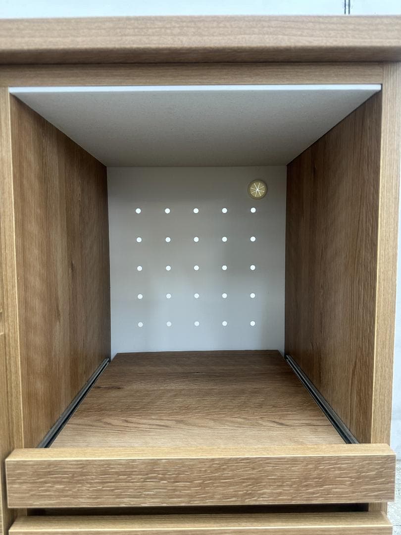 LOWYA　キッチンローボード　ブラウン