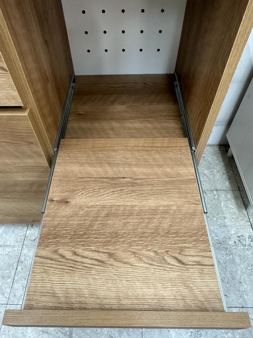 LOWYA　キッチンローボード　ブラウン