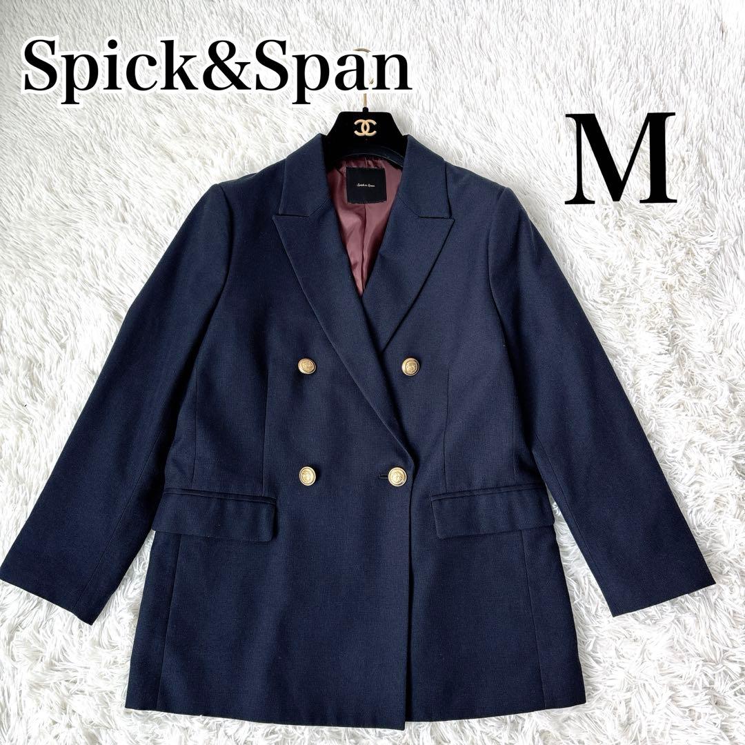 極美品✨ 【Spick&Span】ウールダブルジャケット 紺ブレ 金ボタン 38